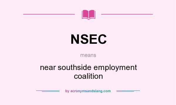 What does NSEC mean? It stands for near southside employment coalition