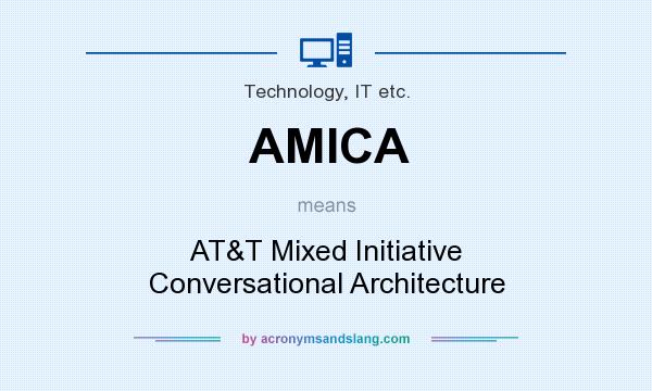 What does AMICA mean? It stands for AT&T Mixed Initiative Conversational Architecture