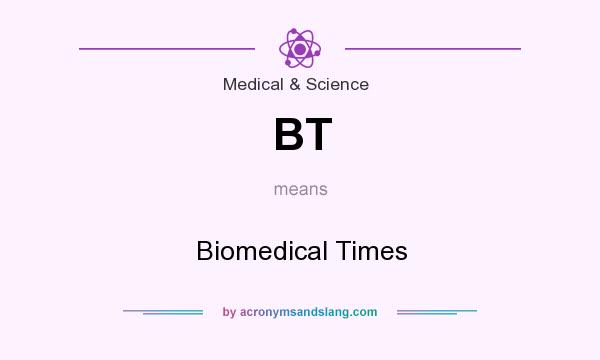 What does BT mean? It stands for Biomedical Times