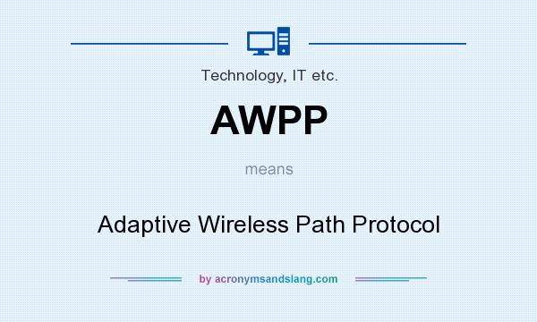 What does AWPP mean? It stands for Adaptive Wireless Path Protocol