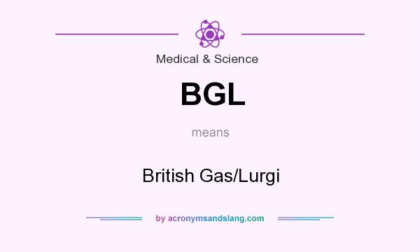 What does BGL mean? It stands for British Gas/Lurgi