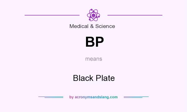 What does BP mean? It stands for Black Plate
