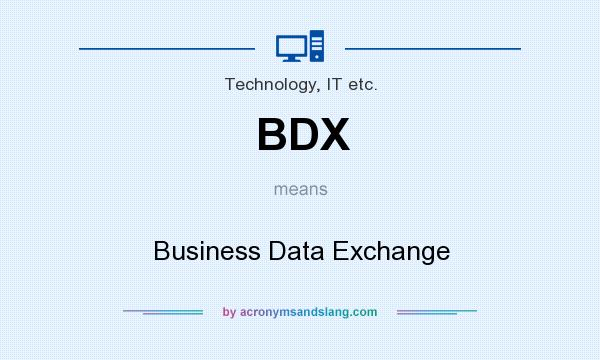 What does BDX mean? It stands for Business Data Exchange