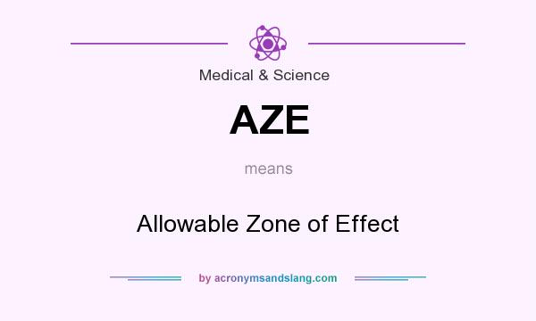 What does AZE mean? It stands for Allowable Zone of Effect