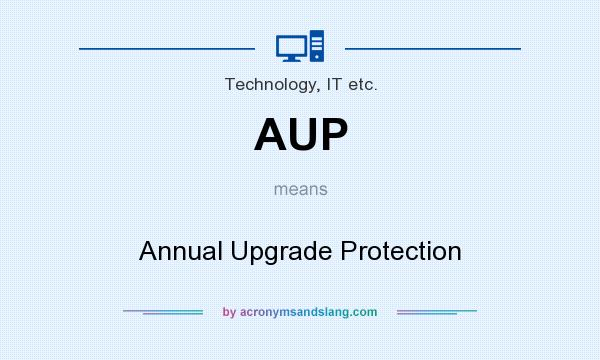 What does AUP mean? It stands for Annual Upgrade Protection