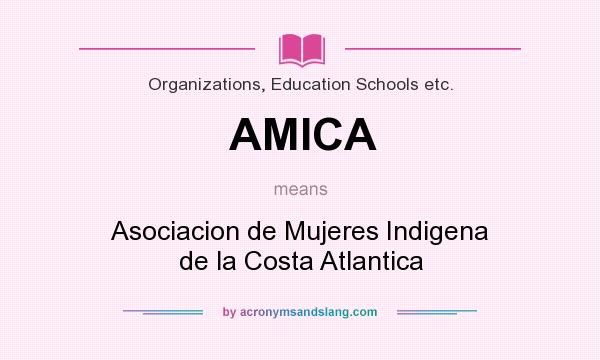 What does AMICA mean? It stands for Asociacion de Mujeres Indigena de la Costa Atlantica