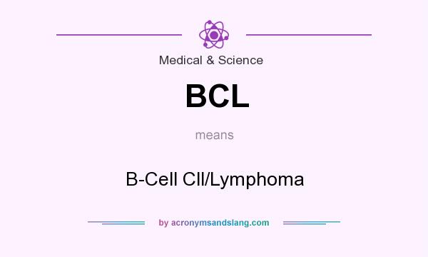 What does BCL mean? It stands for B-Cell Cll/Lymphoma