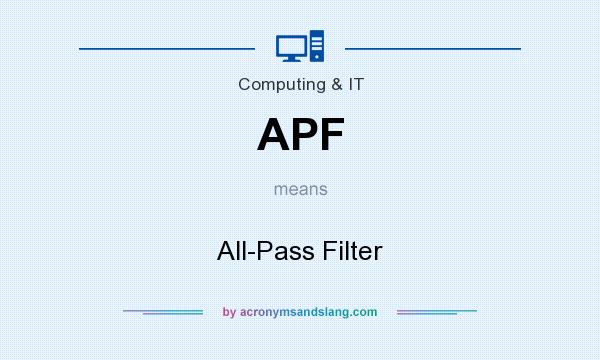 What does APF mean? It stands for All-Pass Filter