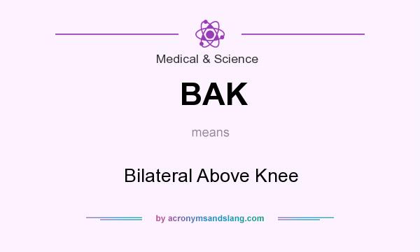 What does BAK mean? It stands for Bilateral Above Knee