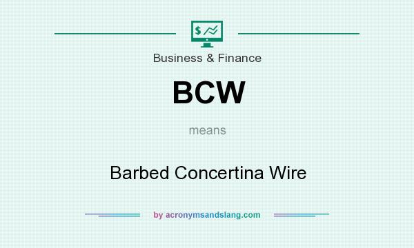 What does BCW mean? It stands for Barbed Concertina Wire