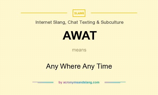 What does AWAT mean? It stands for Any Where Any Time