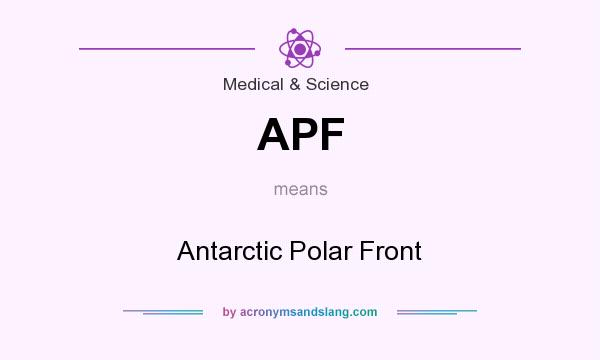 What does APF mean? It stands for Antarctic Polar Front