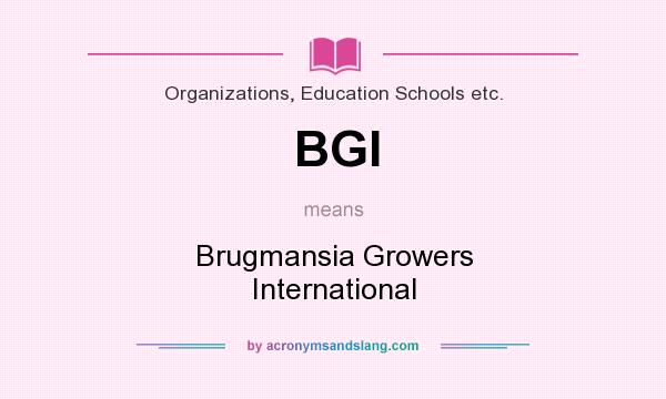 What does BGI mean? It stands for Brugmansia Growers International
