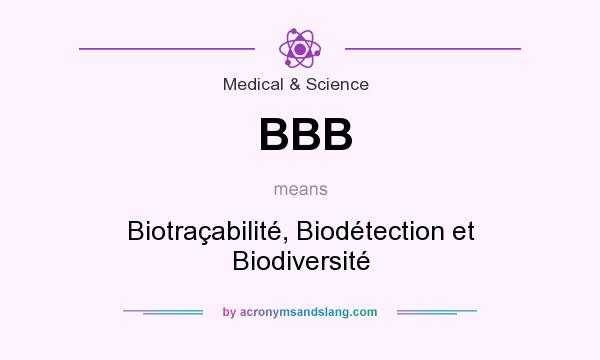 What does BBB mean? It stands for Biotraçabilité, Biodétection et Biodiversité