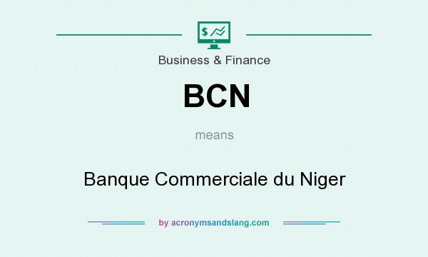 What does BCN mean? It stands for Banque Commerciale du Niger
