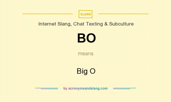 What does BO mean? It stands for Big O