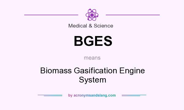 What does BGES mean? It stands for Biomass Gasification Engine System