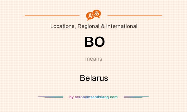 What does BO mean? It stands for Belarus