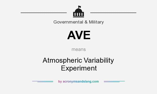 What does AVE mean? It stands for Atmospheric Variability Experiment