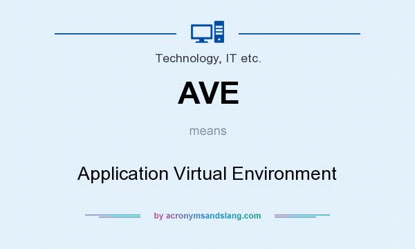 What does AVE mean? It stands for Application Virtual Environment
