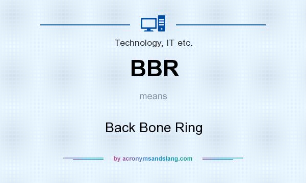 What does BBR mean? It stands for Back Bone Ring