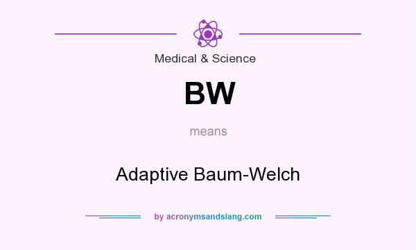 What does BW mean? It stands for Adaptive Baum-Welch