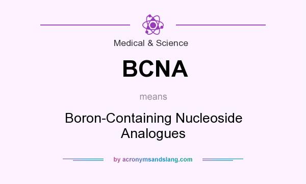 What does BCNA mean? It stands for Boron-Containing Nucleoside Analogues