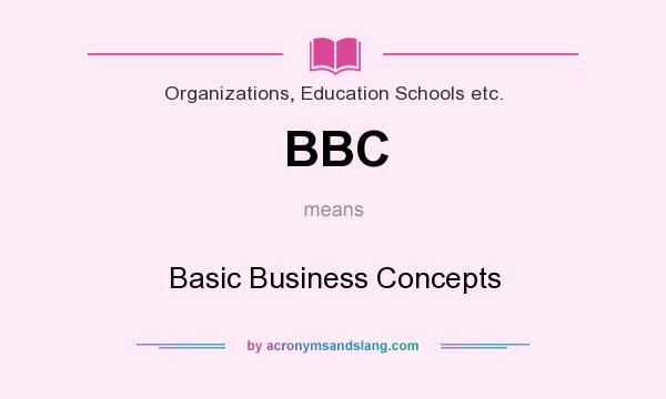 What does BBC mean? It stands for Basic Business Concepts