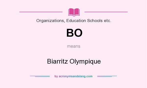 What does BO mean? It stands for Biarritz Olympique