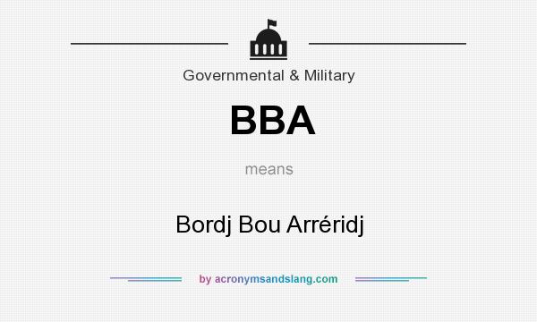 What does BBA mean? It stands for Bordj Bou Arréridj