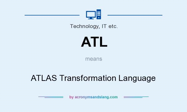 What does ATL mean? It stands for ATLAS Transformation Language