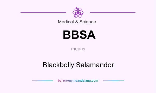 What does BBSA mean? It stands for Blackbelly Salamander