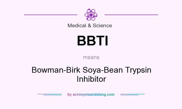 What does BBTI mean? It stands for Bowman-Birk Soya-Bean Trypsin Inhibitor