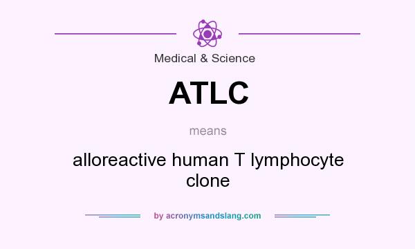 What does ATLC mean? It stands for alloreactive human T lymphocyte clone