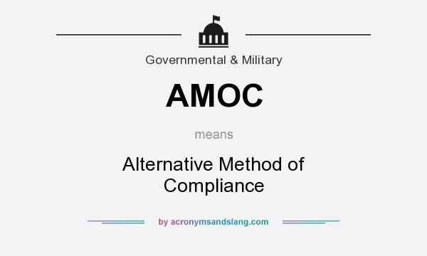 What does AMOC mean? It stands for Alternative Method of Compliance