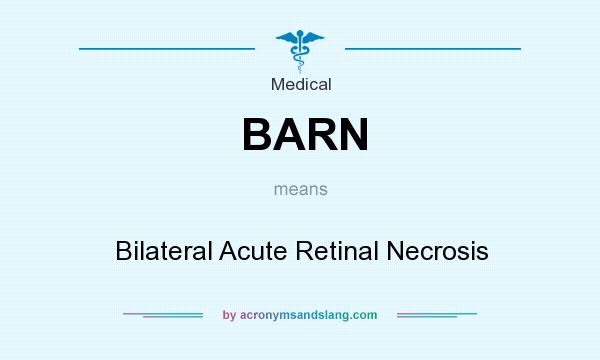 What does BARN mean? It stands for Bilateral Acute Retinal Necrosis