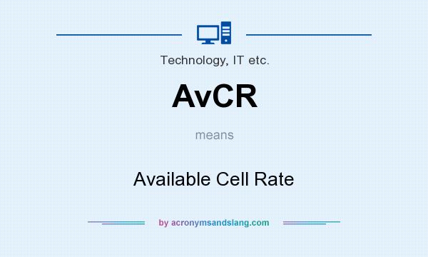 What does AvCR mean? It stands for Available Cell Rate