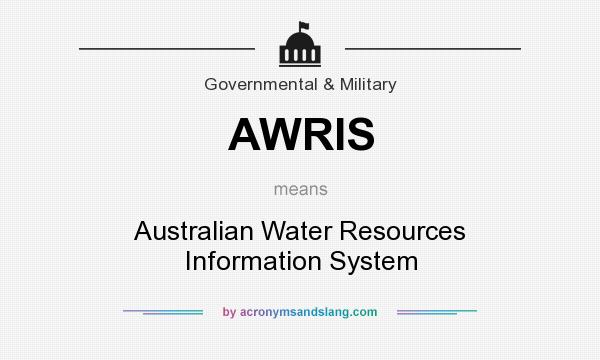 What does AWRIS mean? It stands for Australian Water Resources Information System