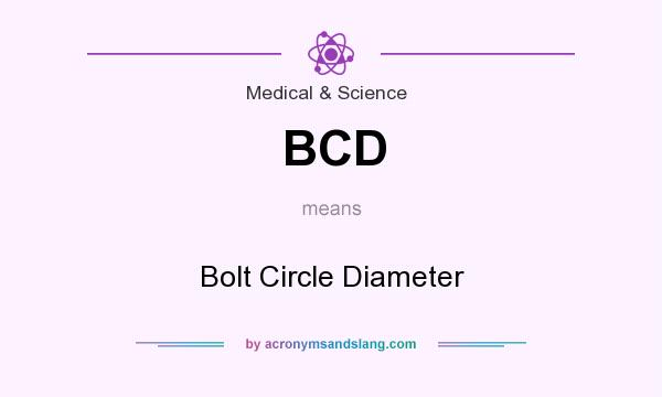 What does BCD mean? It stands for Bolt Circle Diameter