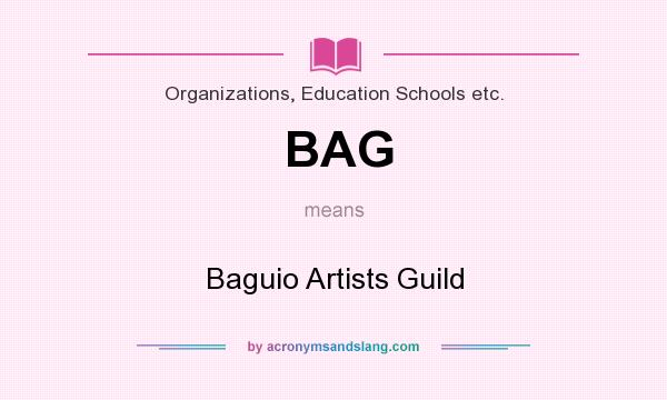 What does BAG mean? It stands for Baguio Artists Guild