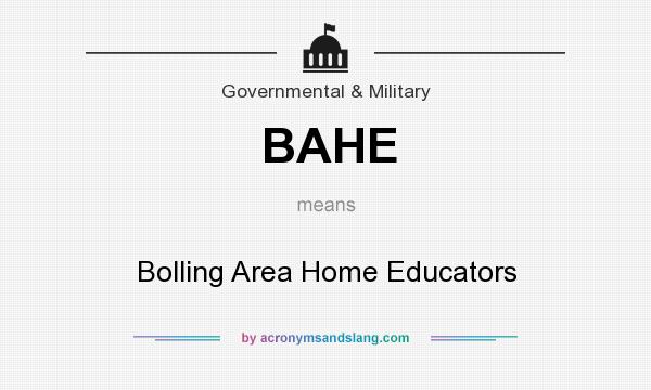 What does BAHE mean? It stands for Bolling Area Home Educators