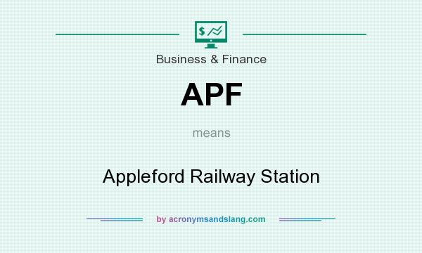 What does APF mean? It stands for Appleford Railway Station