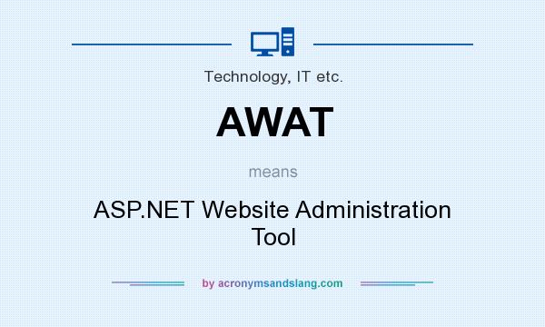 What does AWAT mean? It stands for ASP.NET Website Administration Tool