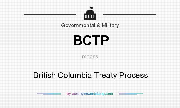 What does BCTP mean? It stands for British Columbia Treaty Process