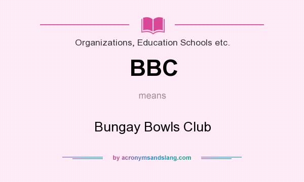 What does BBC mean? It stands for Bungay Bowls Club
