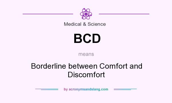 What does BCD mean? It stands for Borderline between Comfort and Discomfort