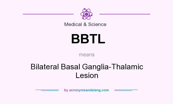 What does BBTL mean? It stands for Bilateral Basal Ganglia-Thalamic Lesion