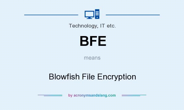 What does BFE mean? It stands for Blowfish File Encryption