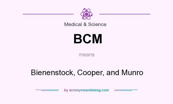 What does BCM mean? It stands for Bienenstock, Cooper, and Munro