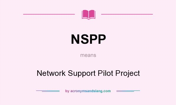 What does NSPP mean? It stands for Network Support Pilot Project